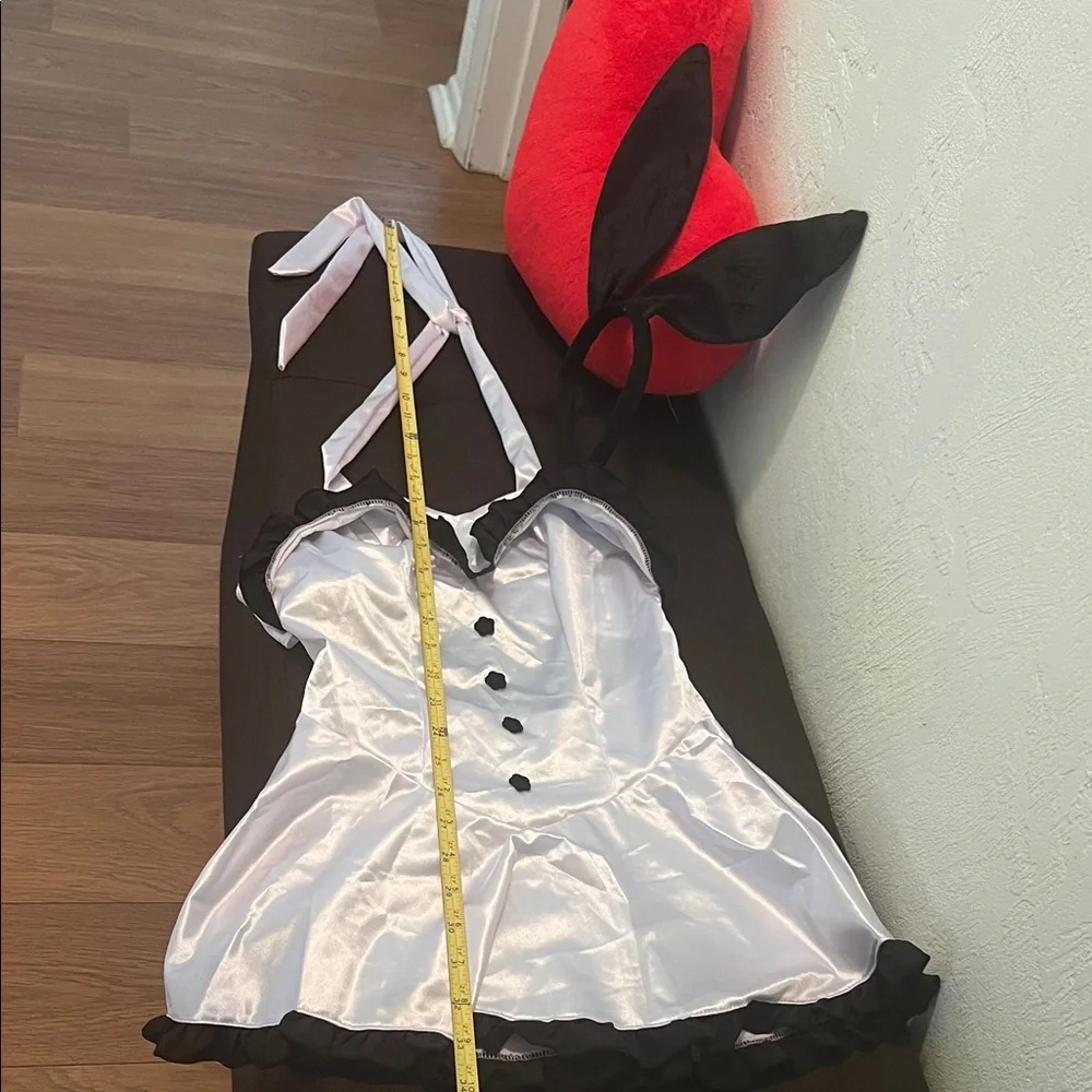#1577** Bunny Costume with Ears - Black and White - Picture 6 of 13